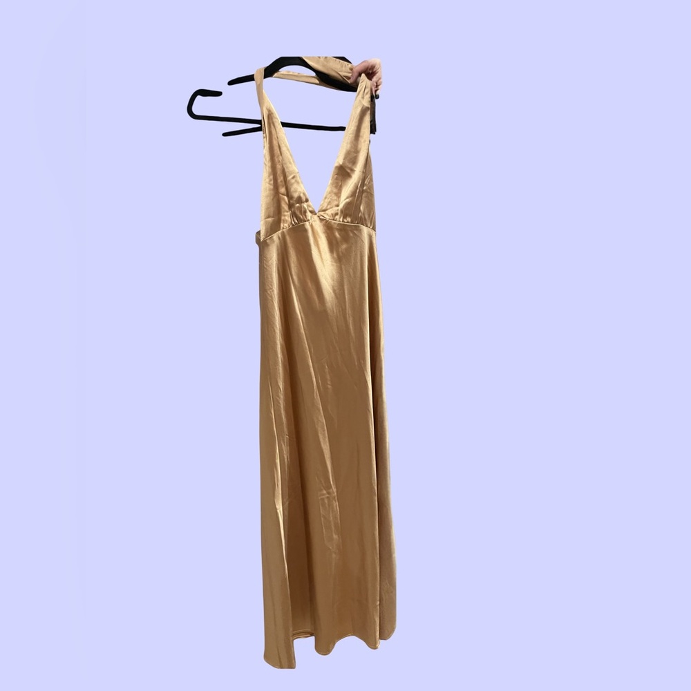 Petal + Pup Midi Gold Dress - 8